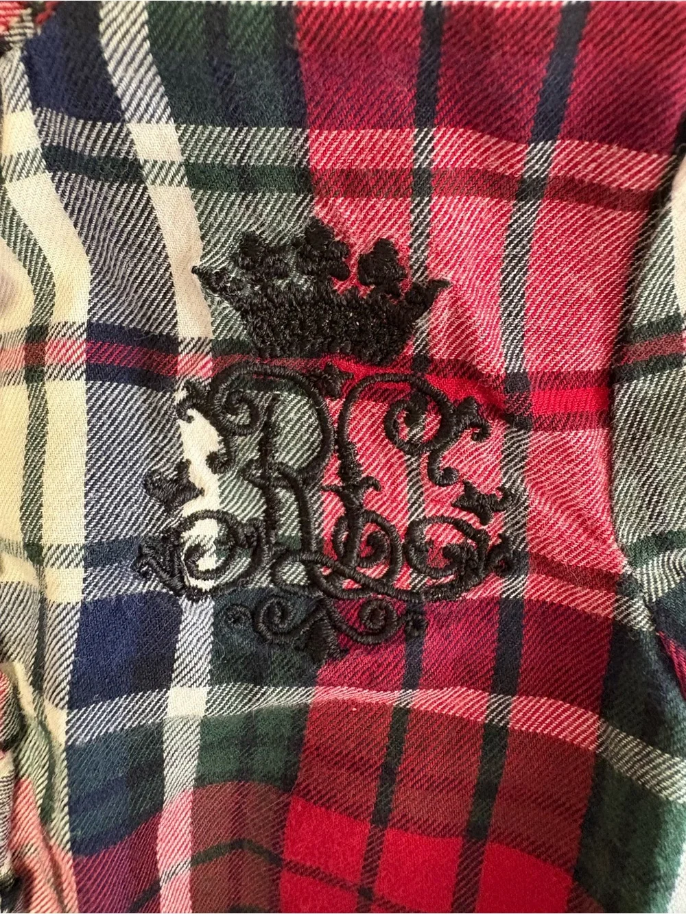 Vintage Ralph Lauren Holiday Plaid Baby Dress 9M